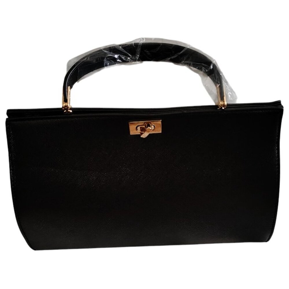 New Vanessa Williams Posh Black Satchel Handbag Purse inc Dust Bag